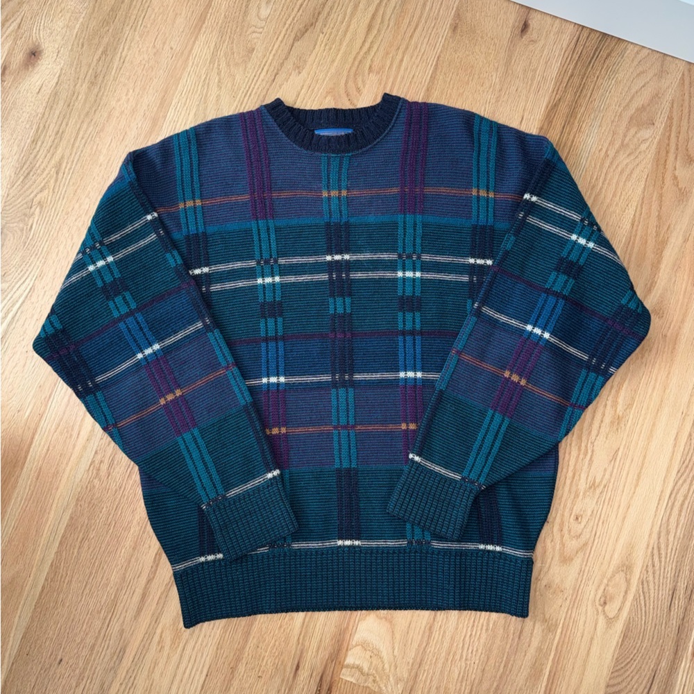 VTG Pendleton 100% Virgin Wool Crewneck Sweater Men’s Large Made in USA